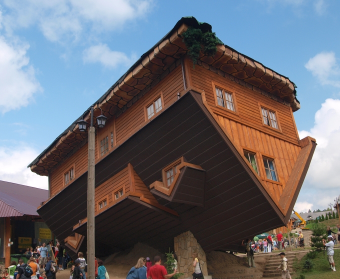 Szymbark - dům na střeše