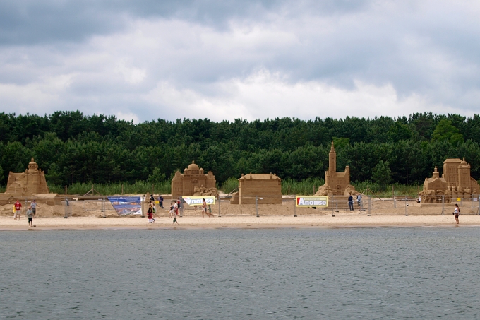 Plavba kolem Gdaňska - stavby z písku